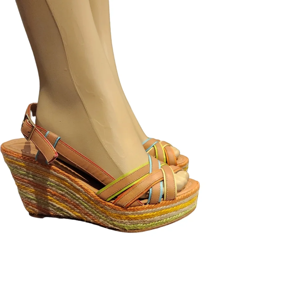 Kate spade espadrille platform colorful shoes made in Spain. - Picture 7 of 16